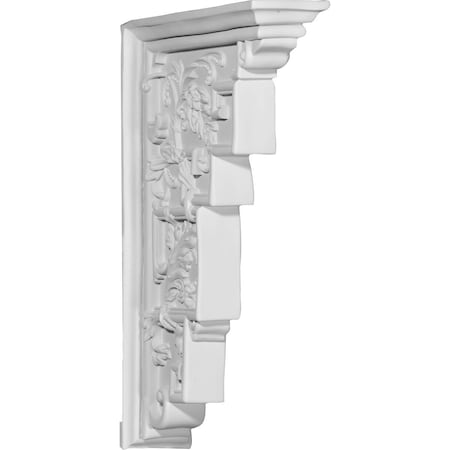 Ekena Millwork 3 1/4"W x 12 1/8"D x 18 1/4"H Genevieve Corbel COR18X03X12GE